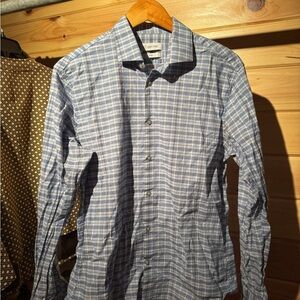 Calvin Klein Men's Blue Checkered Shirt